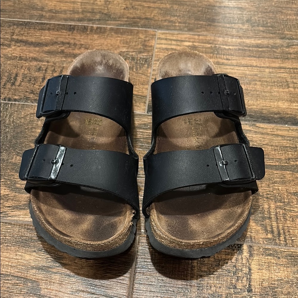 Birkenstock black Arizona sandals, size 37